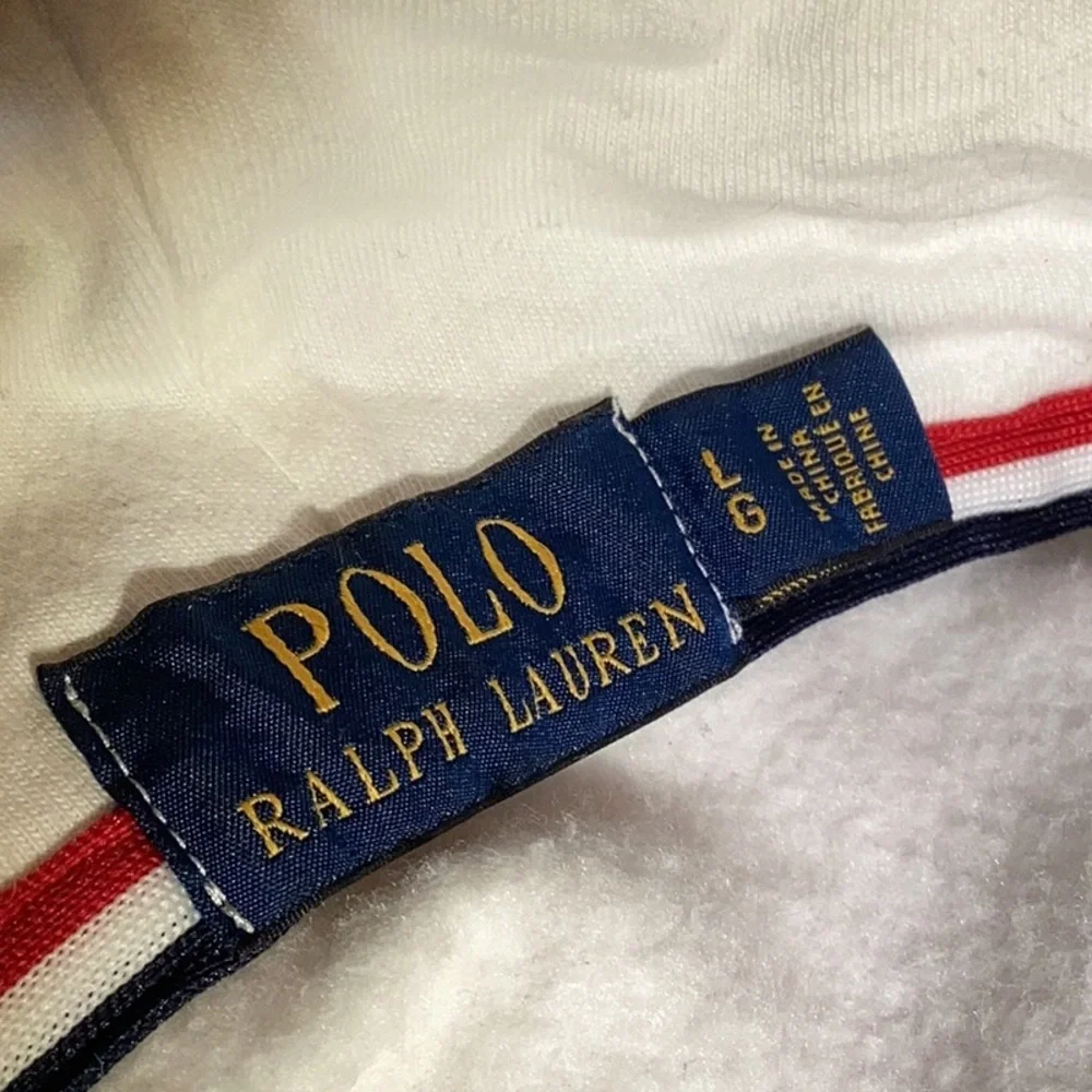 Polo by Ralph Lauren White Hoodie with USA Flag size large